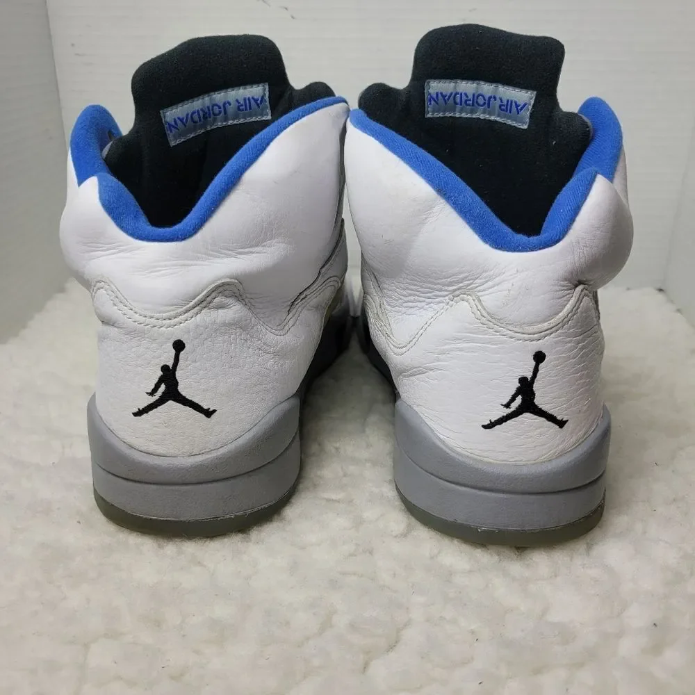 Nike Air Jordan Retro 5 Men's Size 12.5 White Hyper Royal Stealth DD0587 140